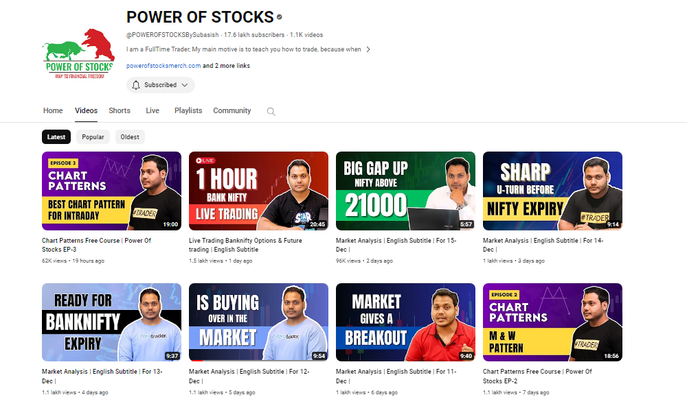 best youtube channels for stock market 