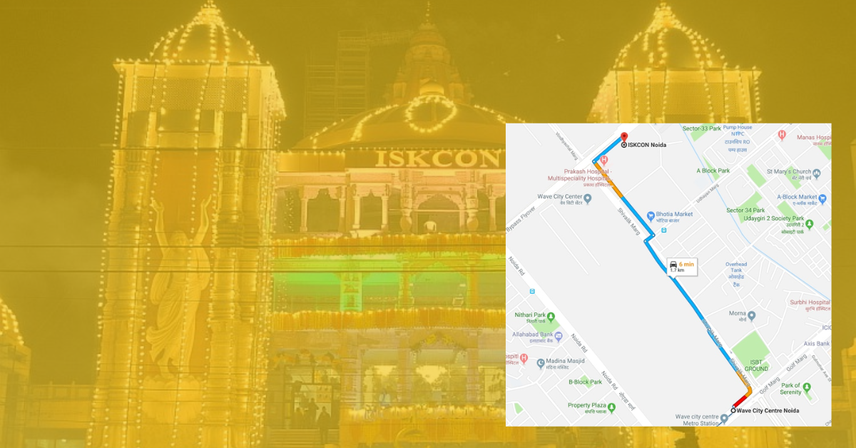 Iskcon Temple Noida Nearest Metro Easy Metro Ride